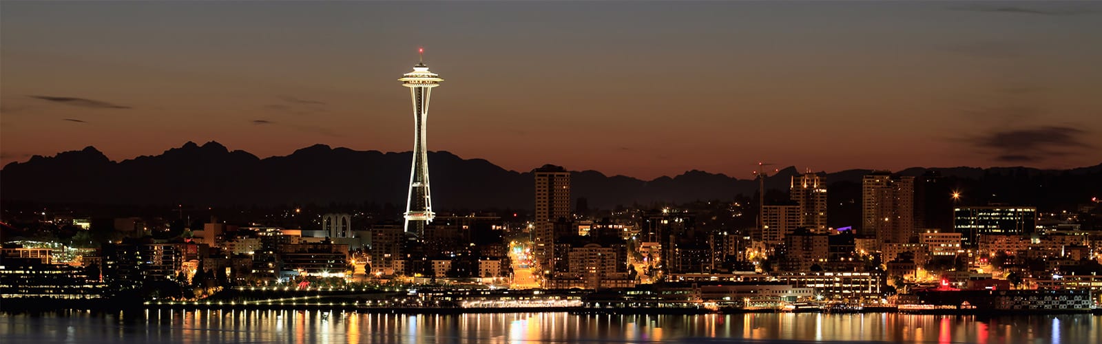 Seattle Skyline At Night